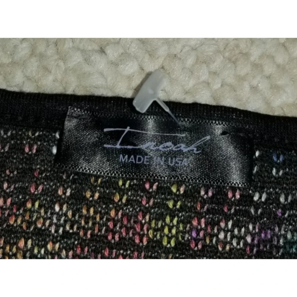 NWOT Women Sweater/Poncho-INOAH-USA-multicolor patterned batwing slv Boho-1 Size